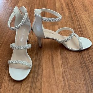 White size 6 bridal heels from Davids Bridal!